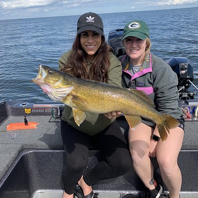 Giant Green Bay walleye, fishing charters, fish Wisconsin