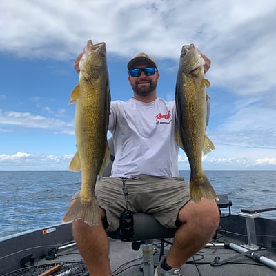Walleyes on the bay of green bay