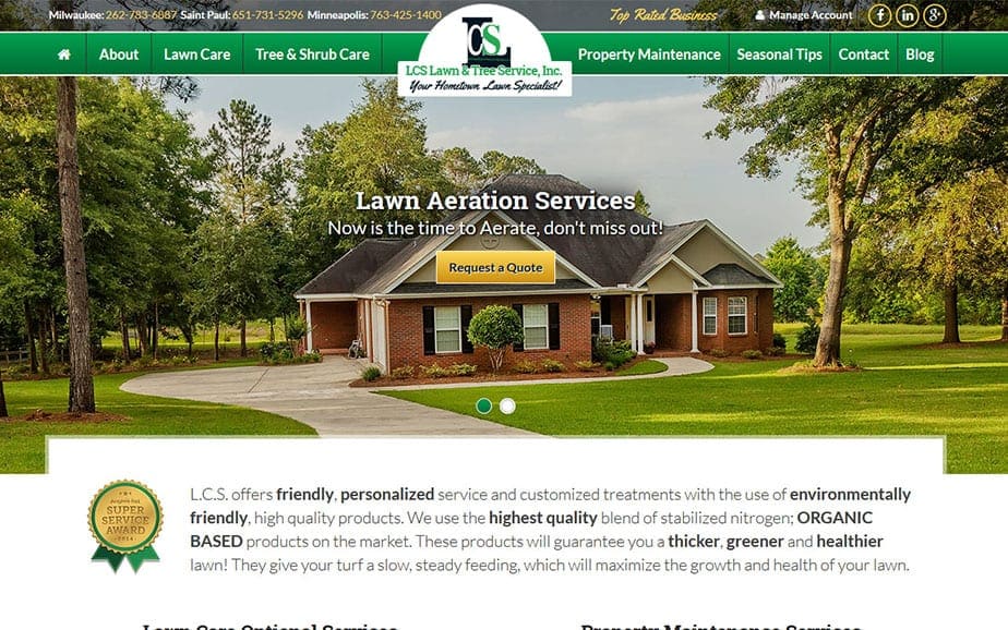 Landscape Website Redesign - After