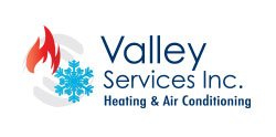 valley services inc. heating and conditioning logo design