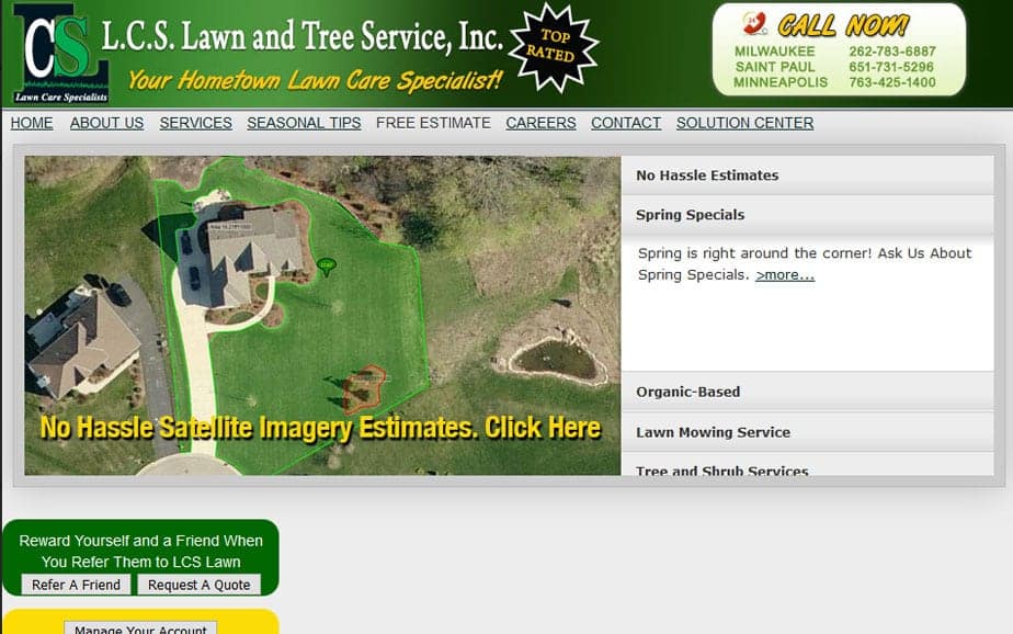 Landscape Website Redesign - Before